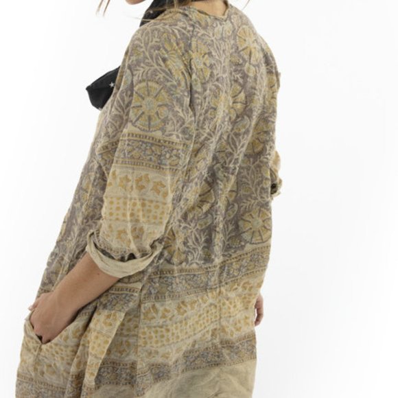 MAGNOLIA PEARL COTTON TWILL HAND BLOCK PRINT TOP - Picture 4 of 4